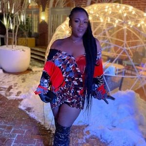 Velour Printed button up